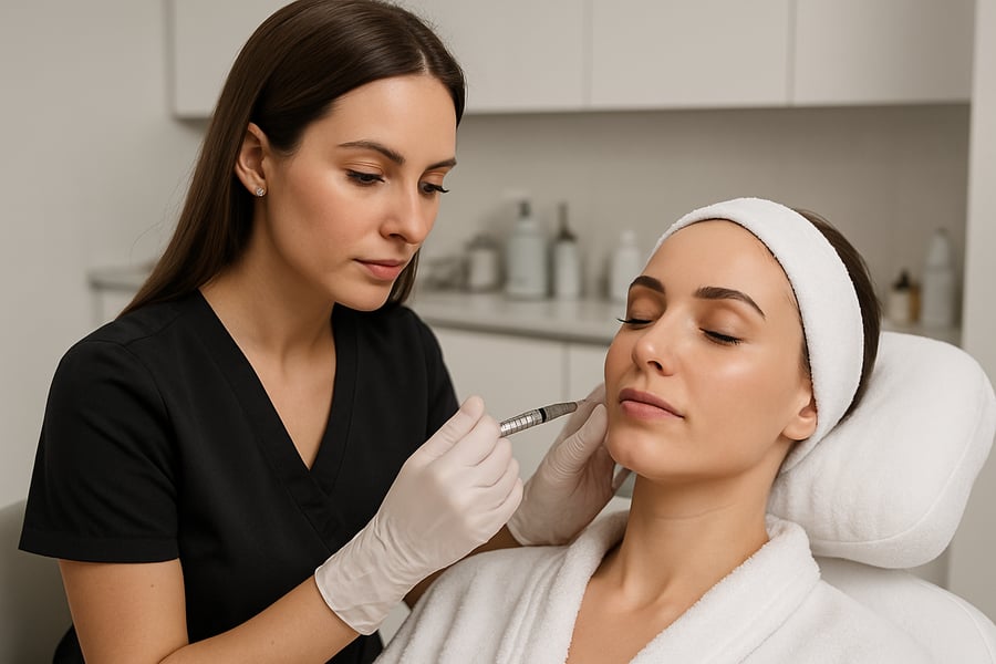 Professional aesthetic practitioner providing non-surgical treatment