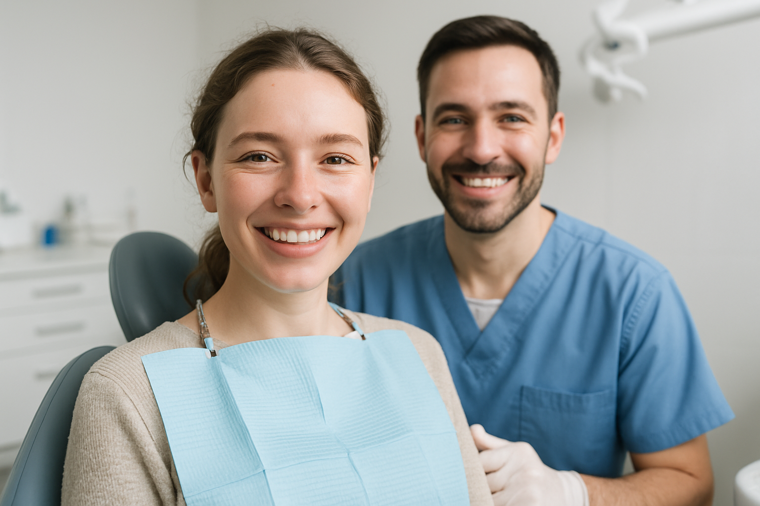 Happy patient after gentle treatment